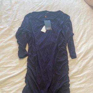 Blue maternity dress